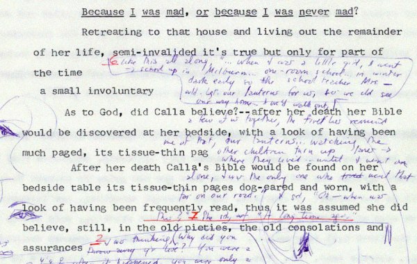 Joyce Carol Oates Manuscripts